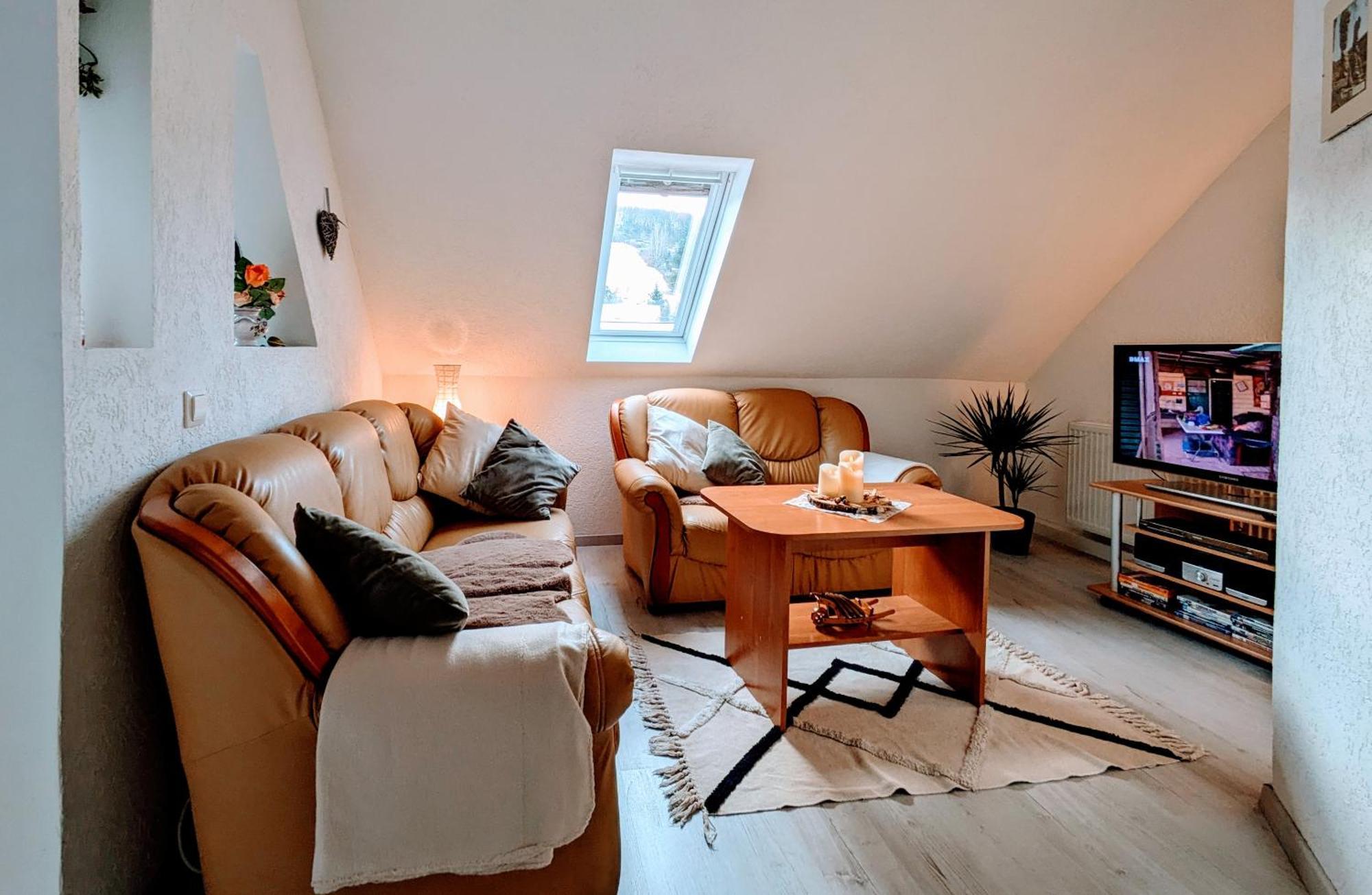 Waldblickwohnung Mit Schoener Terrasse Und Kamin Sebnitz